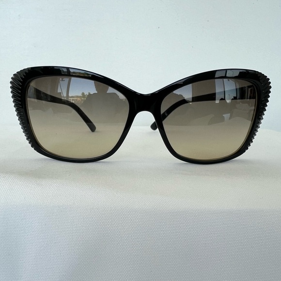 ALEXANDER MCQUEEN Black Gradient Lenses Two Tone Frame AMQ 4178/S Sunglasses - Picture 4 of 13